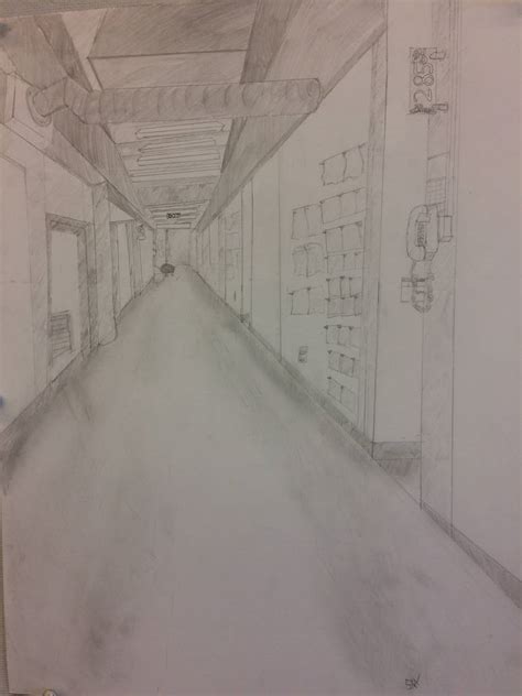 One Point Perspective Hallway By Detectiveorenji On Deviantart