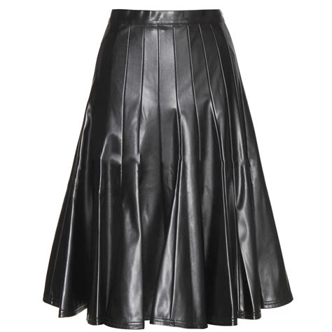 Women Real Lambskin Leather Knee Length Skirt Ws156 Koza Leathers