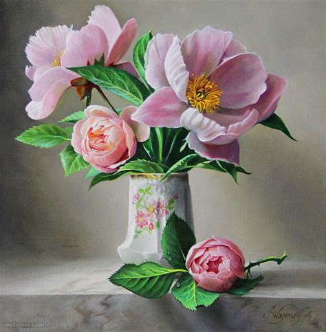 25 Hyper Realistic Flower Paintings By Belgium Artist Pieter Wagemans