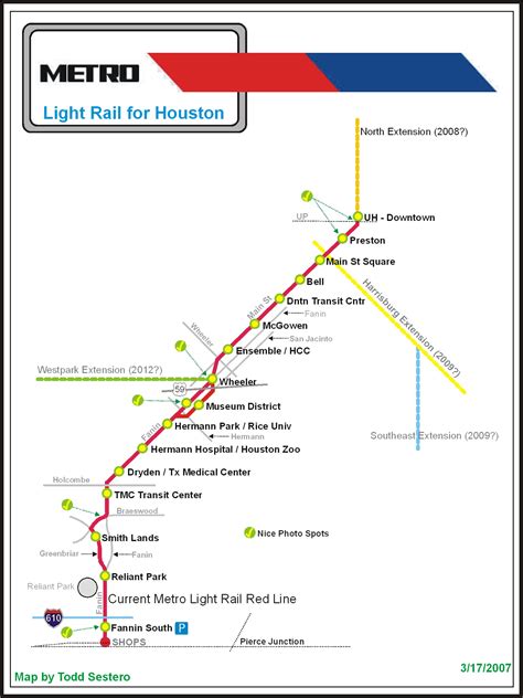 Houston Metro Rail Map United States Map