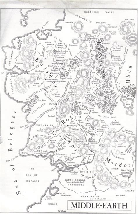Map Of Middle Earth By Echochina On Deviantart