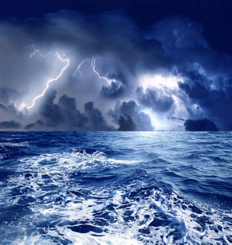2002445 Lightning Ocean Nature Clouds Forces Of Nature Storm Sea
