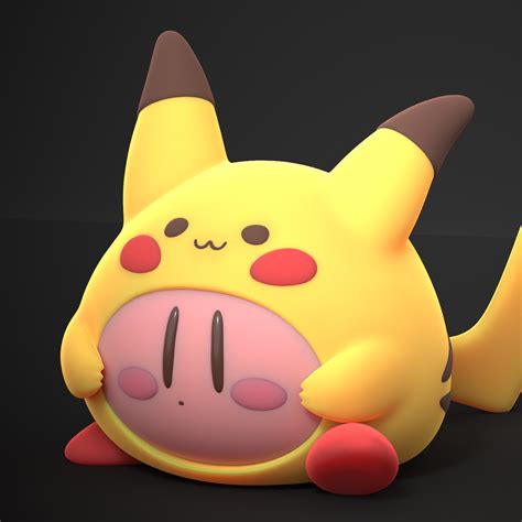 Stl File Kirby Pikachu Pikakirby 3d Print Model 🗿・3d Printable Model To Download・cults