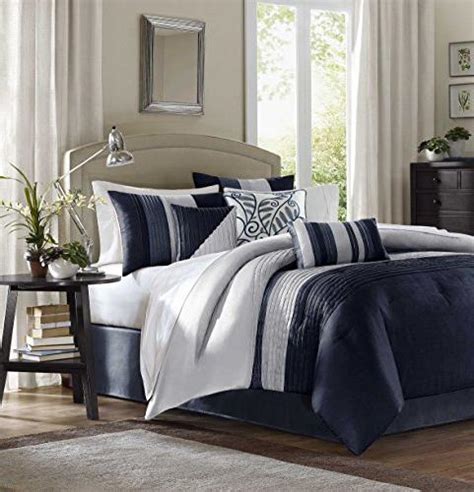 California king bedroom sets bring the grandeur of an extra long bed to your bedroom with coordinated pieces creating a seamless décor. Amherst 7 Piece Comforter Set, California King, Navy