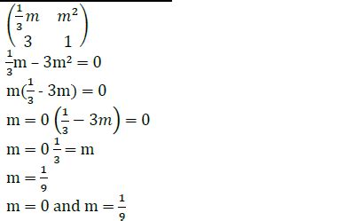 Gets a value that indicates whether this matrix structure is invertible. Determine the values of m for which the matrix below has ...