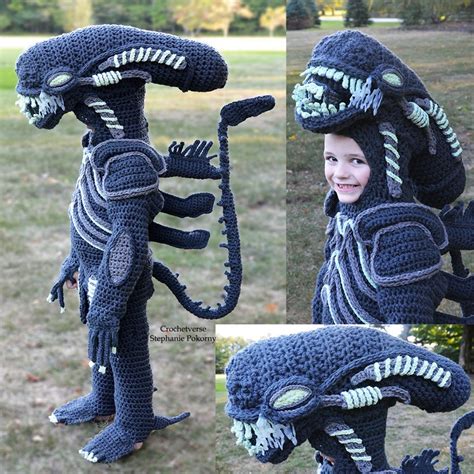 She Crocheted A Full Body Xenomorph Costume From The Movie Alien It