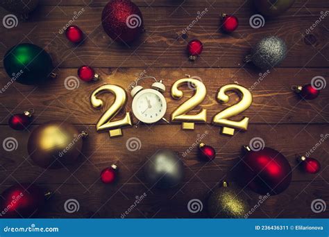 Candles In The Form Of Numbers 2022 Alarm Clock Showing Midnight