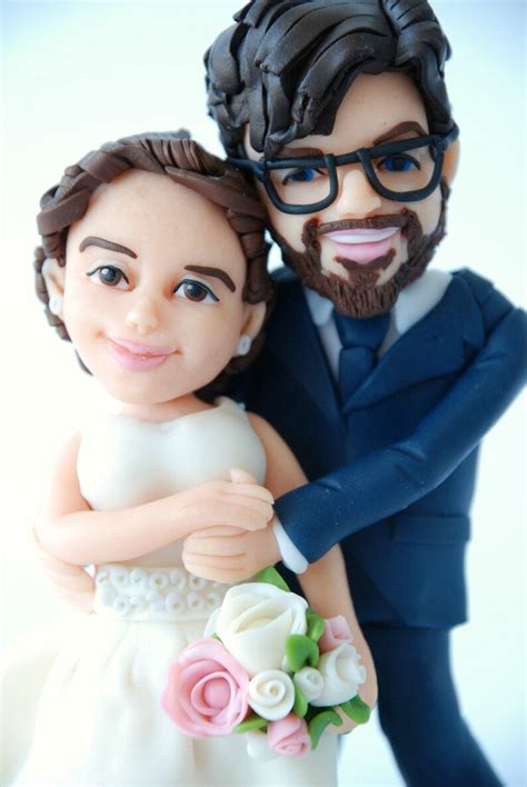 custom couple cake topper wedding figurines bride and groom etsy