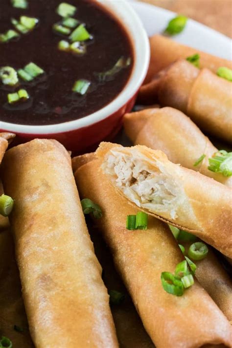 These delicious vegan spring rolls are crunchy from outside, with a spiced. Turkey Spring Roll Recipe - Cranberry Dipping Sauce