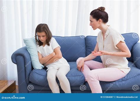 Mother Scolding Her Naughty Daughter Stock Image Image Of Lifestyle