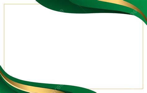Certificate Border Frame With Green And Gold Colors F4 Folio Size