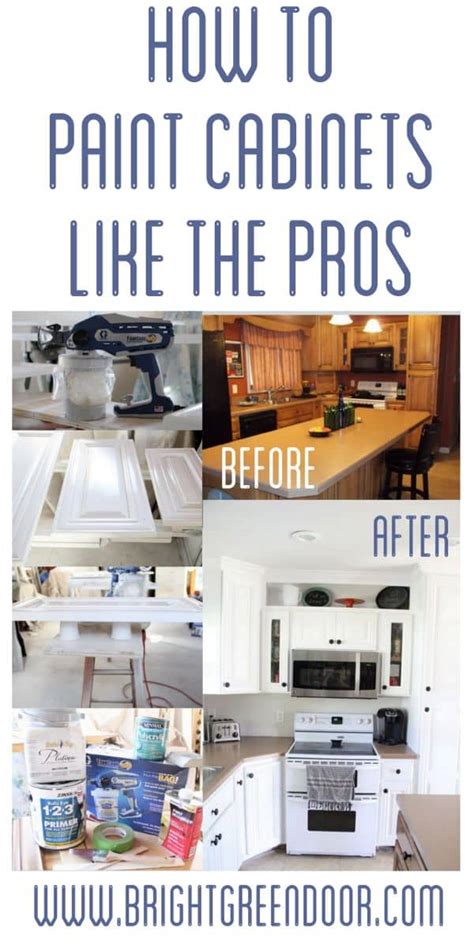 What is the sprayer for latex paint out there to spray furniture or your kitchen cabinets? How to Spray Paint Cabinets Like the Pros - Bright Green Door
