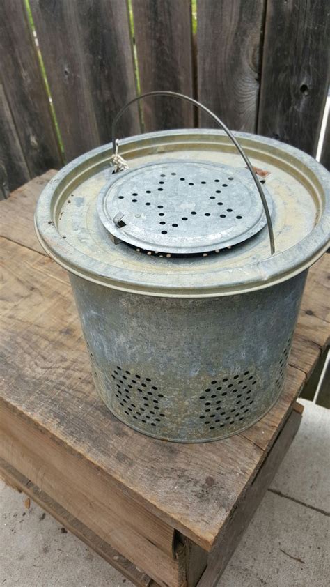 Vintage Waterflow Minnow Bucket Galvanized Steel Bucket Ice Etsy