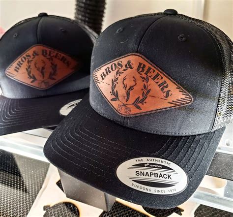 Custom Leather Patch Trucker Hats Custom Logo Hat Laser Etsy