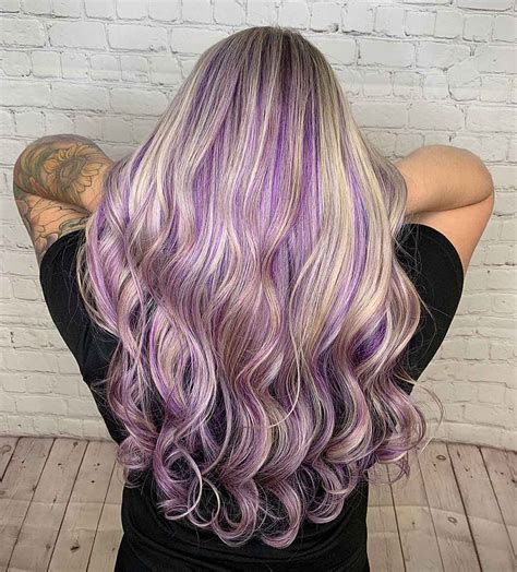 Purple Highlights Trending In To Show Your Colorist Blonde Hair