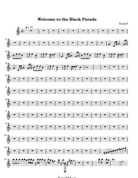 Welcome To The Black Parade Sheet Music Welcome To The Black Parade