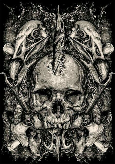 Pin By Jess On Skull Art Skull Art Skull Artwork Evil Art
