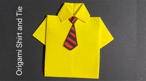 How To Make Paper Shirt And Tieorigami Shirt With A Tiediy Origami