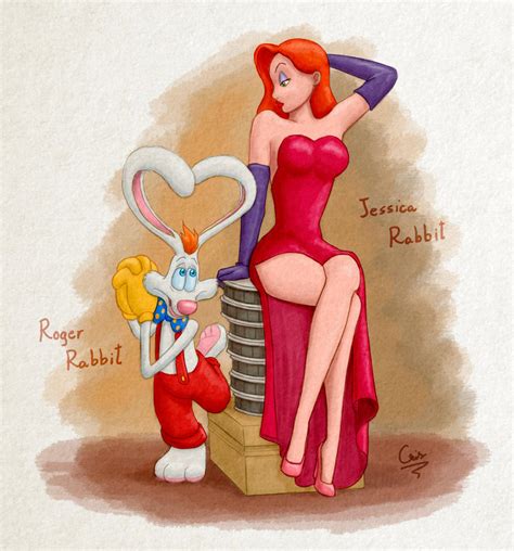 Roger And Jessica Rabbit By Gata Flecha On Deviantart