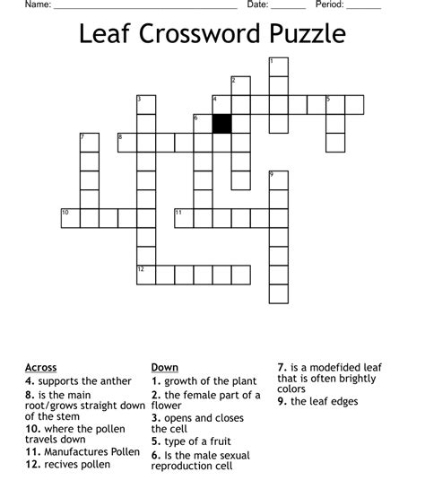 Flower Stalk Leaf Crossword Clue - QASTOCK