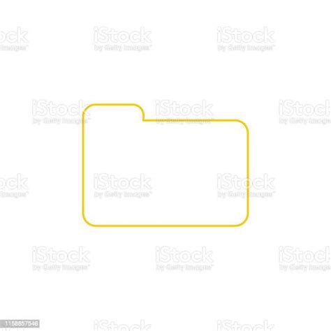 Flat Design Style Vector Of Closed Folder Icon On White White And