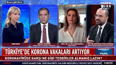 Prof Emin Akkoyunlu Türkiyedeki Tahmini Koronavirüs Vakası Sayısı