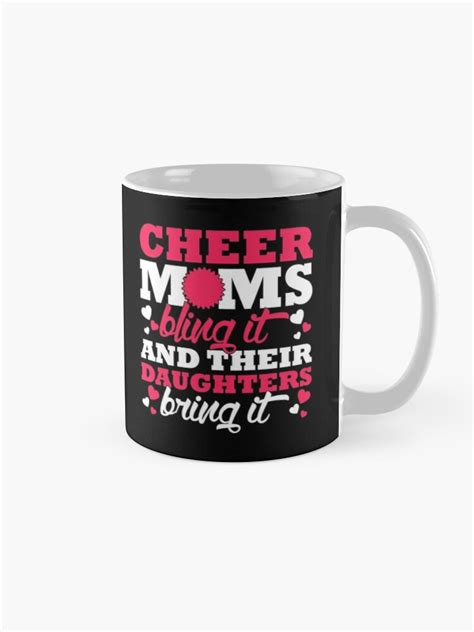 cheer moms bling it and their daughters bring it coffee mug by teevision mugs cheer mom bling