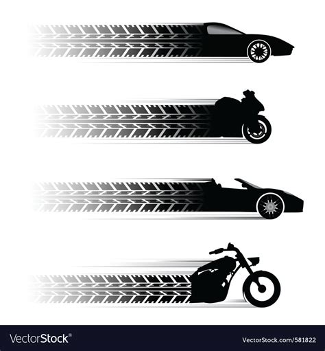 Car And Motorbike Symbols Royalty Free Vector Image