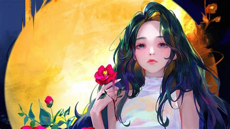 Beautiful Anime Girl Art 4k 7760g Wallpaper Pc Desktop