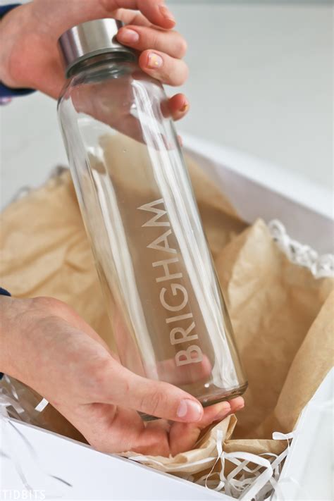 Diy Personalized Etched Glass Water Bottles Tidbits