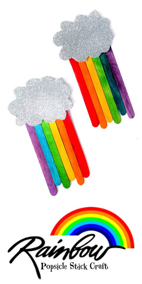 Rainbow Popsicle Stick Craft Popsicle Stick Crafts For Kids Craft