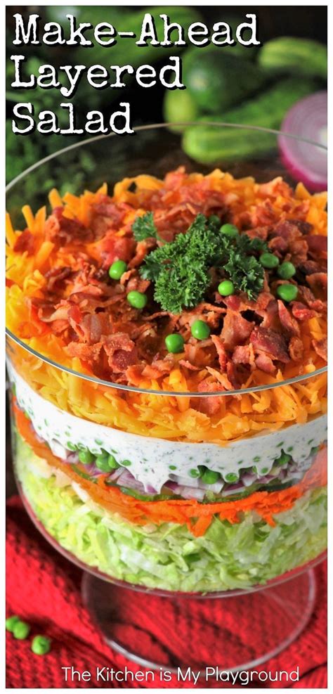 Make Ahead Layered Salad For A Crowd With Make Ahead Convenience