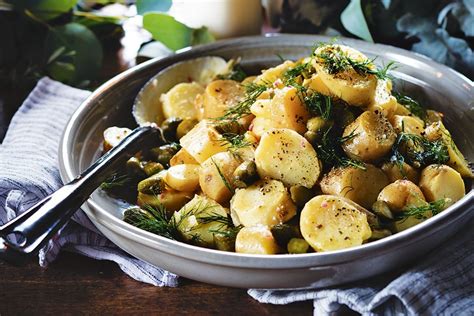 Haters gonna hate, potatoes gonna potate. Kipfler potato salad - Recipes - delicious.com.au