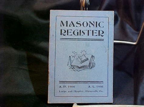 Masonic Register Ad 1908 Al 5908 Lodge And Chapter Etsy