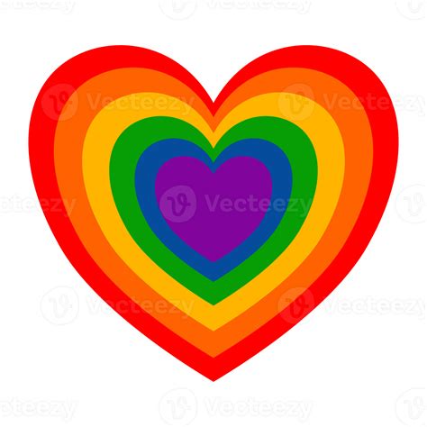 Heart Rainbow Love Symbol 23639806 Png