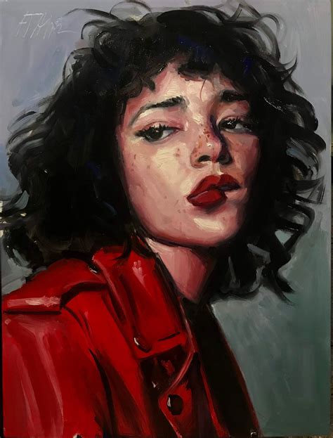 Original Oil Painting Of Tashi In Red Portrait Study Rostros De