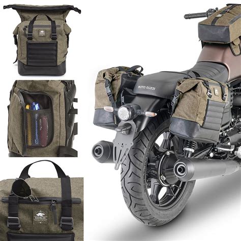 Kappa Rambler Motorcycle Luggage Panniers Side Bags Pair Olive Green