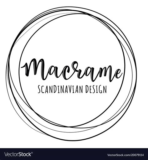 Macrame Logo Royalty Free Vector Image Vectorstock