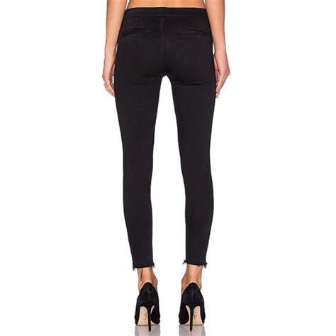 Mother Jeans Mother Black Ankle Fray Jeans Quickie Looker Pants