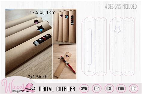 Pen Pillow Box Pencil Case Template By Wiccatdesigns Thehungryjpeg