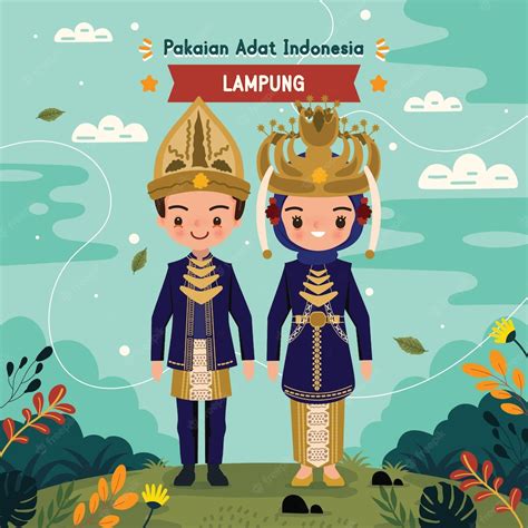 Premium Vector Pakaian Adat Indonesia Lampung