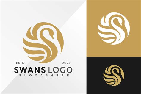 Letter S Swan Logo Design Vector Illustration Template 5006361 Vector