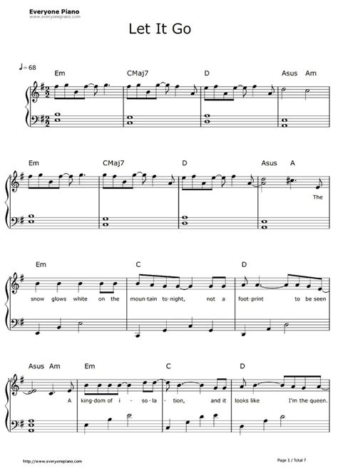 If you're a beginner who can't read music sheets, this site was made just for you. Free Let It Go Easy Version-Frozen Theme Sheet Music Preview 1 | Music stuff | Noten klavier ...