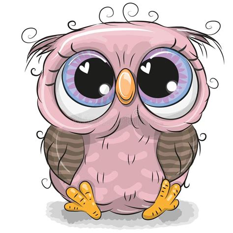 Cute Owl Isolated On A White Background Stock Vector