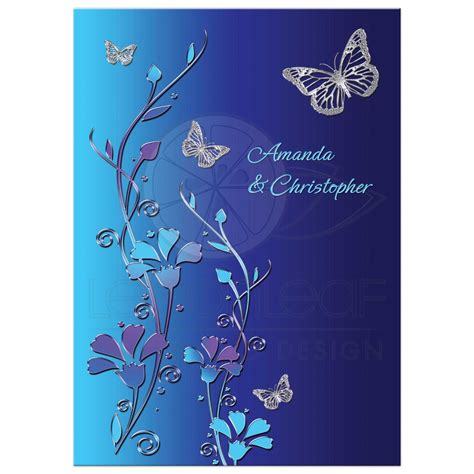 Home » wedding cards » royal blue and silver colour wedding invitation. Wedding Invitation | Royal Blue, Turquoise, Mauve Flowers ...