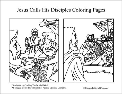 Jesus Calls His Disciples Coloring Pages Crafting The Word Of God