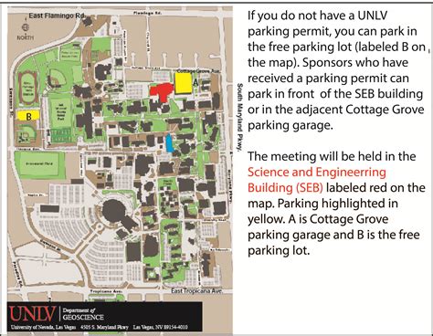 Las Vegas UNLV Campus Map