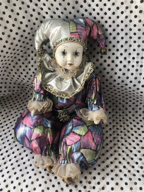 Vintage Porcelain Clown Doll Vintage Collectible Clown Doll Etsy