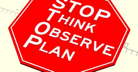 Stop Think Observe Plan By Chmarr Download Free Stl Model