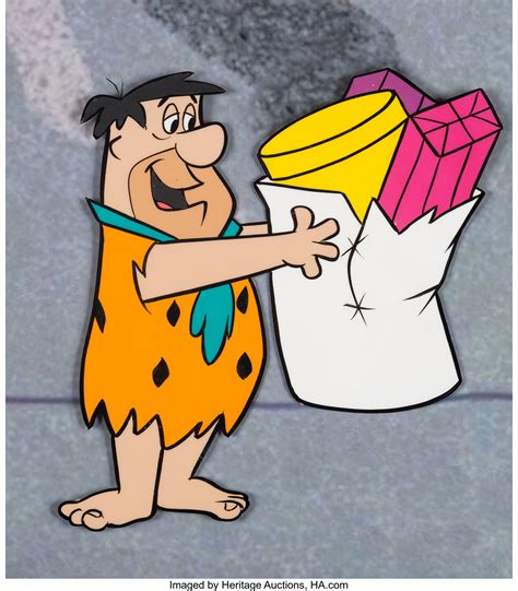 The Flintstones Fred Flintstone Production Cel Hanna Barbera Lot 97619 Heritage Auctions